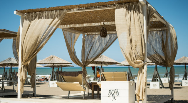Argentario Golf & Wellness Resort’s partner beach club on the Giannella

